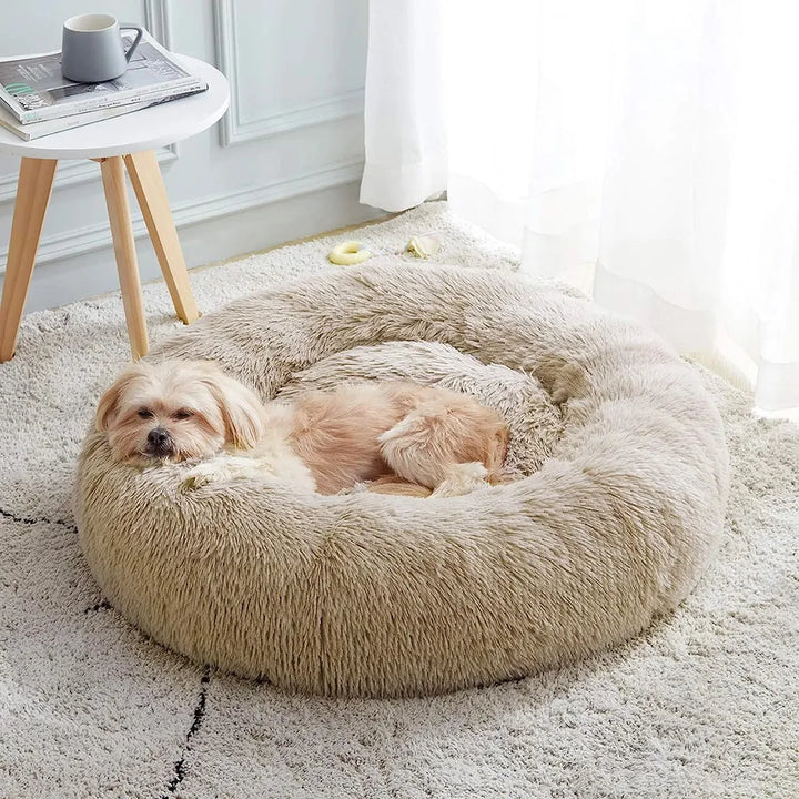 Super Pet Bed Warm Sleeping Nest Soft Long Plush - JoySkyProducts