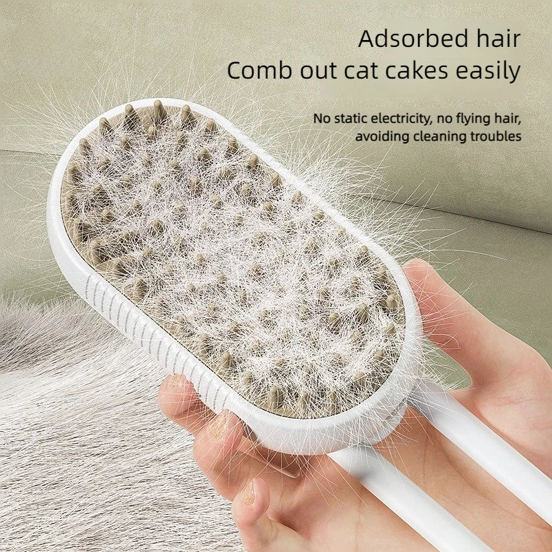 Pet Steam Brush Cleaning Steamy Spray Massage - JoySkyProducts