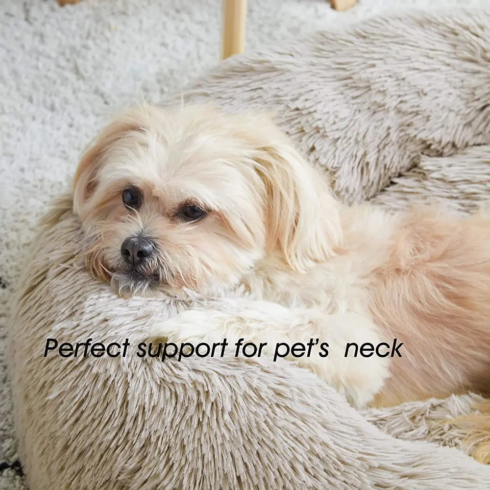 Super Pet Bed Warm Sleeping Nest Soft Long Plush - JoySkyProducts