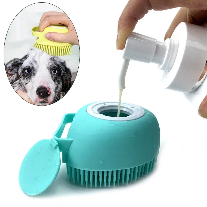 Pet Bath Massage Gloves Soft Safety Silicone Brush - JoySkyProducts