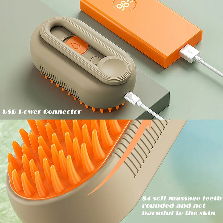 Pet Steam Brush Cleaning Steamy Spray Massage - JoySkyProducts