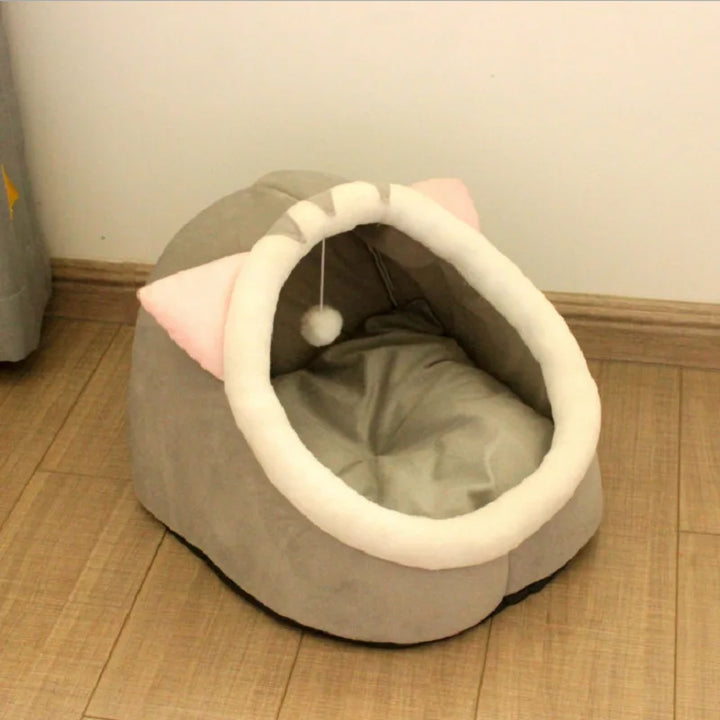 Cat Bed House Kennel Nest Round Pets Sleeping Cave Kitten Beds Pet Basket Cozy Kitten Lounger Cushion Cat House Tent Dog House