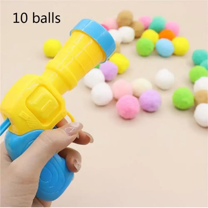 Interactive Cat Toy Plush Ball Launcher Toy for Cat Mini Shooting Games Props Kitten Chase Stretch Plush Ball Toys Pet Supplies